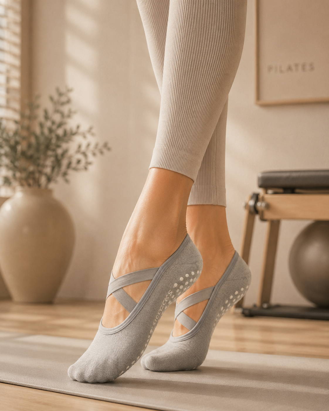 The Barre — Ballet-Strap Grip Socks