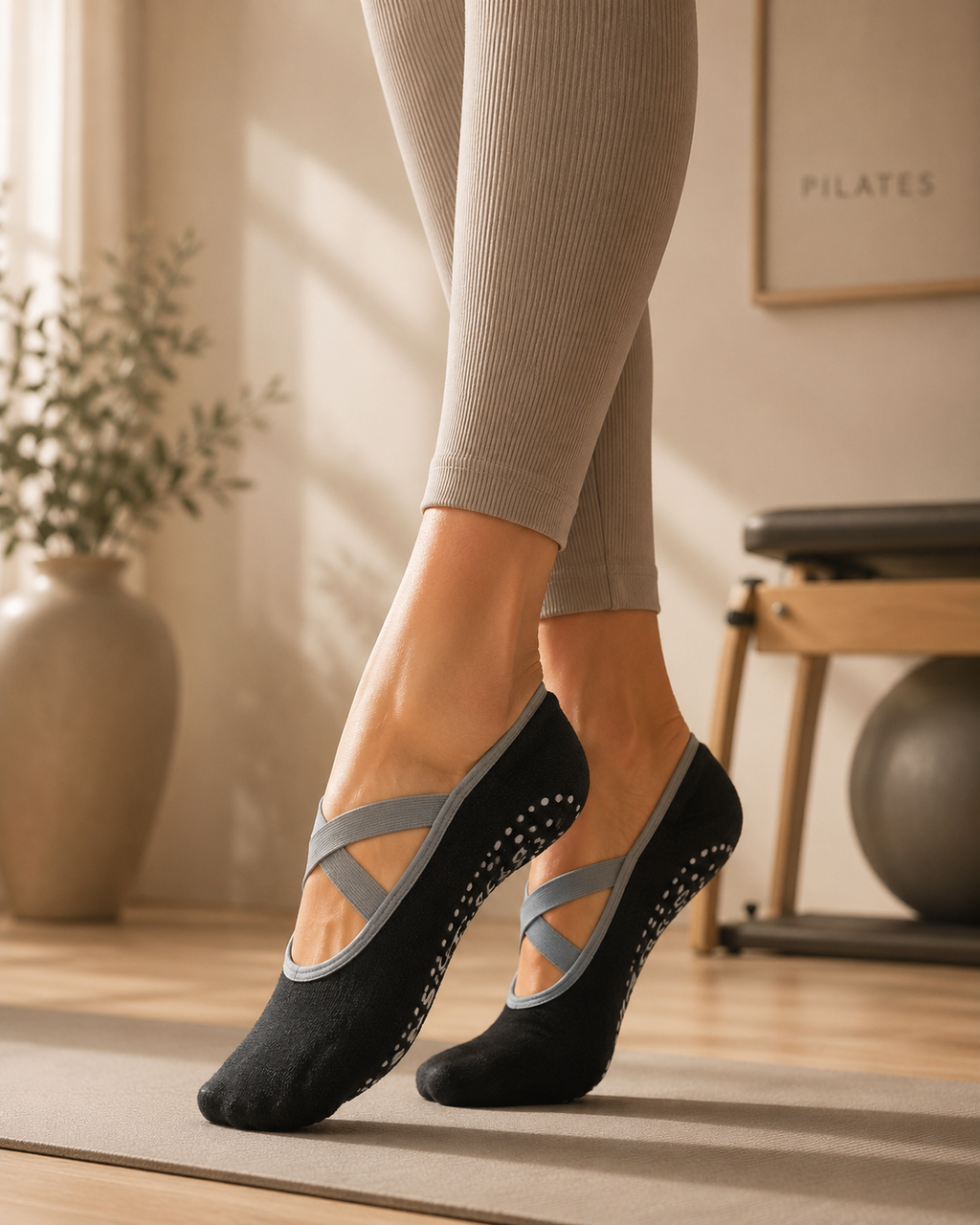 The Barre — Ballet-Strap Grip Socks