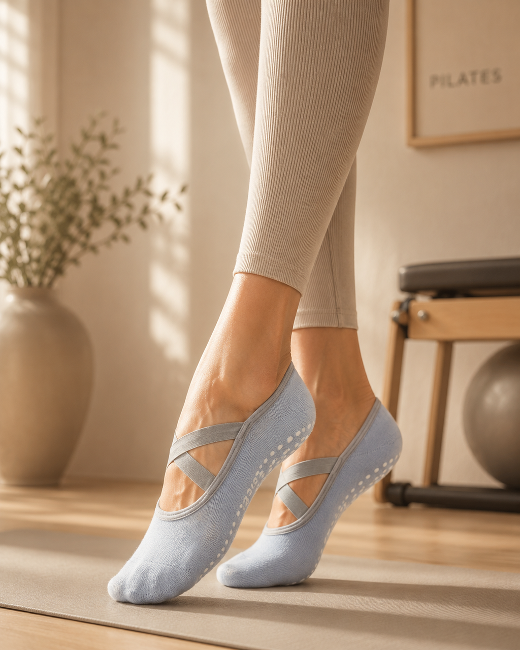The Barre — Ballet-Strap Grip Socks